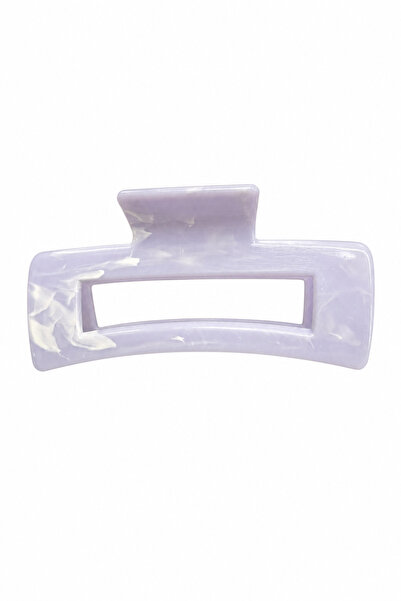 Jack Ferrero Stylish Acrylic Hair Clip with Purple and White Marble Pattern