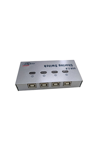 KEEPRO محول مشاركة USB 2.0 بأربعة منافذ، 4 منافذ، 1 محول طابعة