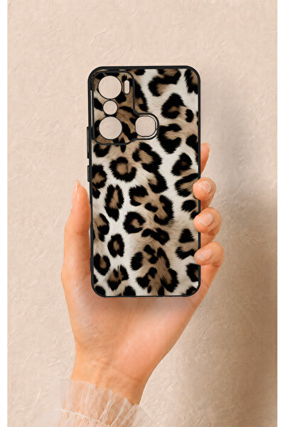 Vip Case İnfinix Hot 20i Uyumlu Leopar Derisi Desenli Silikon Kılıf