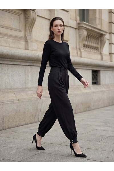 Dechers Buttoned Polyviscon Pants