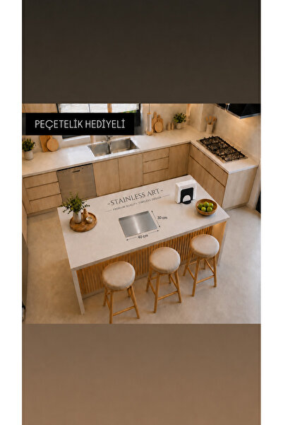 Stainless Art Stainless Steel Kitchen Countertop Protector Napkin Holder with...