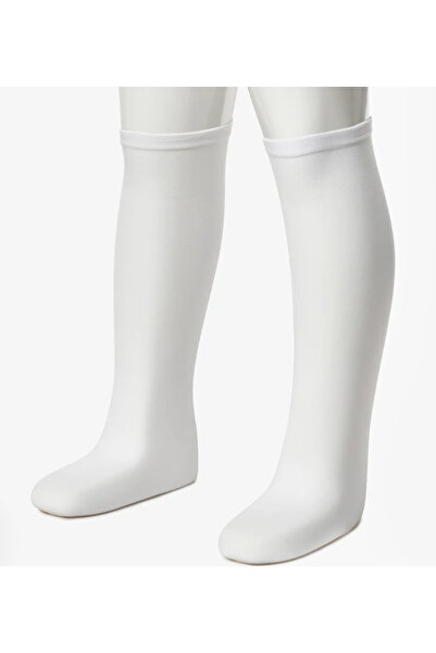 Marka White Girls' Knee High Socks