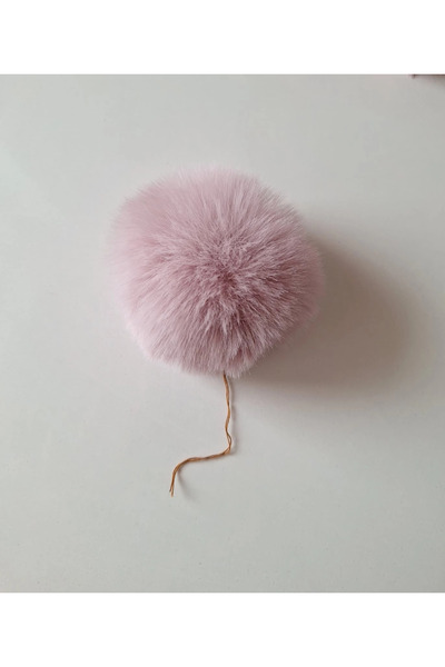 Kent Pazarı Furry Pompom Beanie Booties Hat Bag Ornament Plush Pompom Hand Kn...