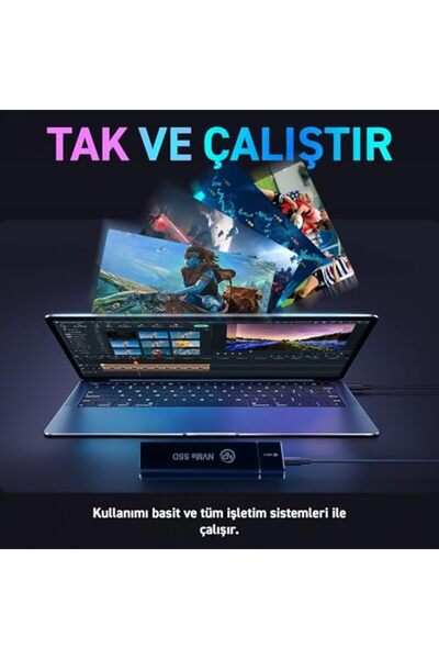 Yıldızan Atu Shop Npo Dk02 Nvme M.2 900/1000Mb/S Usb-A/Type-C Wired Portable ...