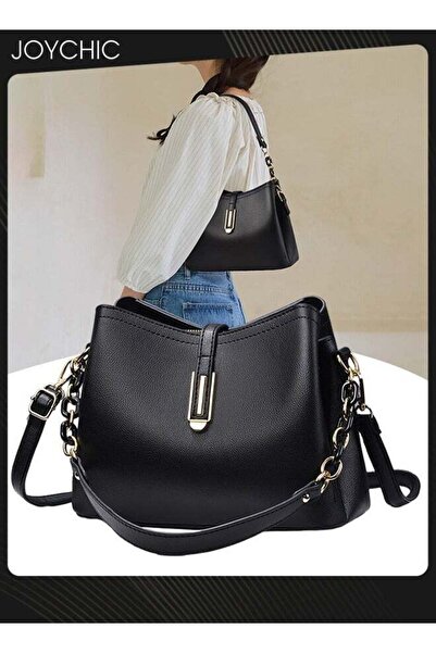Joychic Fashion and Trend Elegant Women Shell Bag Simple Pattern Inner Multi ...