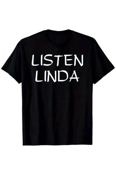 17 seramik تي شيرت كرتوني مطبوع عليه عبارة "Listen, Linda" هدية مضحكة ورائجة ...