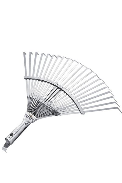 Ahşap Saplı Ayarlı Metal Çim ve Yaprak Toplama Tırmığı 30-45 cm
