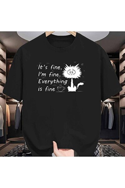 12 Teknoloji 5 6 EVERYTHING IS FINE Short-sleeved T-shirts, Fashionable Trend...