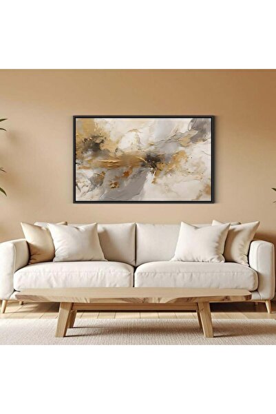 designadv Modern Abstract Paintings - Brown Frame