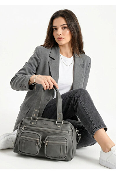 MEGA ÇANTA Faux Leather Women's Shoulder Bag 35*25 cm Crossbody Messenger Bag...