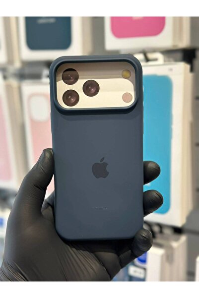 iPhone 17 Pro Max İç Kadife Kaplamalı Premium Silikon Kılıf Soft Case