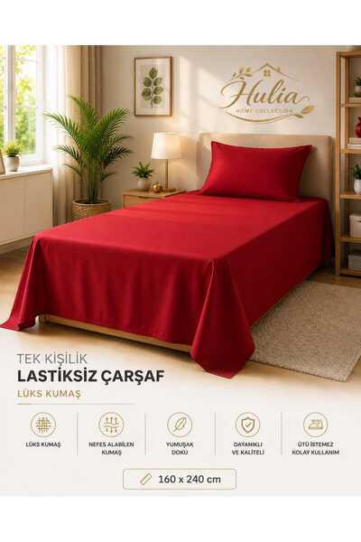 hulia home Ranforce Non-Elastic Sheet Set Double Size Raw Cotton Pillowcase I...