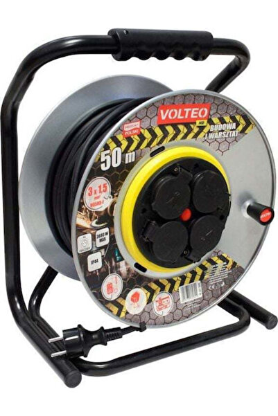 Volteo Cablu prelungitor impermeabil 3 x 1.5mm²/50m Gri Cod: VT-427-5015