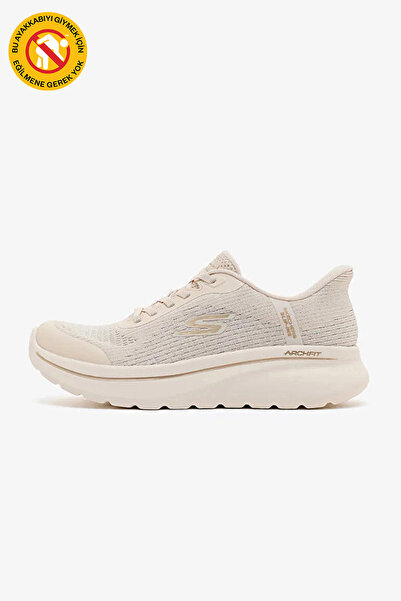 SKECHERS Women's Go Walk Arch Fit N Joy Slip Ins Shoes 125852Tk Nat Beige Jus...