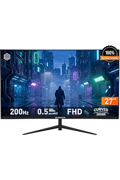 GAMEBOOSTER 27 GB-27M1F200CFMR VA ADAPTIVE SYNC CURVED 3000R 0,5Ms 200Hz HDMI+DP+DC+USB+AUDIO FHD GA