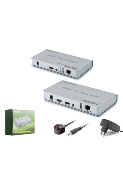 HADRON HDX1424 HDMI KVM IP Extender H.264 Loop Out IR 1080p 60 هرتز 200 متر ر...