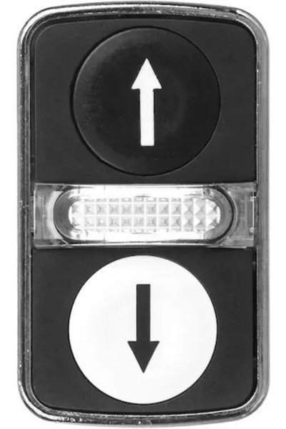 Schneider Electric Alb de interior Negru de interior Buton cu două taste O22 ...