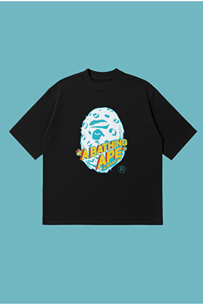 PURE POWER Μπλουζάκι Bape Blue Head Boxy Fit Oversize Unisex 100% Βαμβακερό –...
