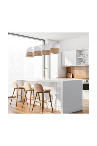 TK-Lighting TK Lighting Linobianco Corp de iluminat suspendat cu șină albă pe...
