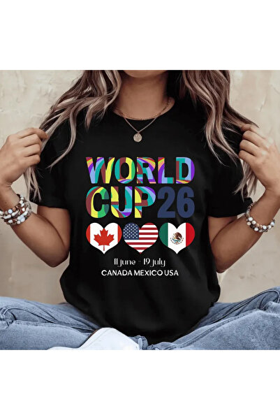 12 Teknoloji FIFA 2026 23Rd Unisex Short Sleeve Tee Canada Mexico USA Soccer ...