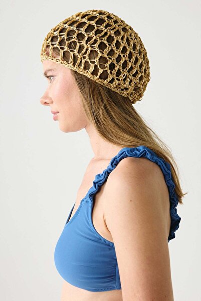 C&City Mesh Summer Knitted Beanie Y8243 Gold