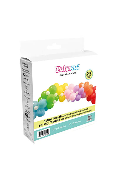 Le Mabelle Multi-Colored Spring Themed Assortment Balloon Decoration Set