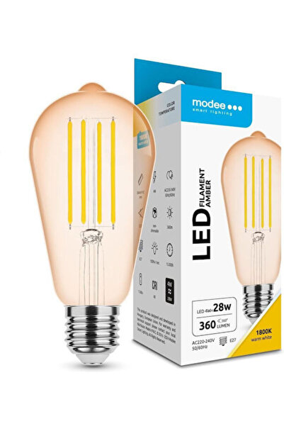 Other Modee Lighting Λάμπα LED 4W 142mm για ντουί E27 και σχήμα ST64 Θερμό Λε...