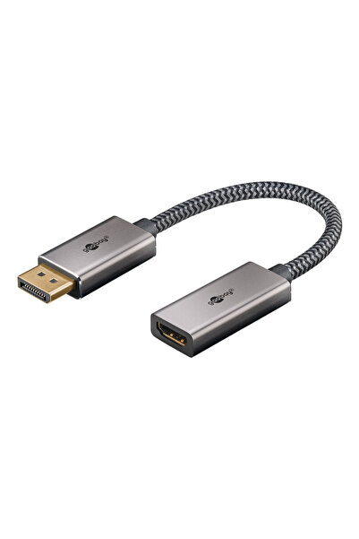 goobay αντάπτορας DisplayPort σε HDMI 75271, 4K/60Hz, 0.2m, γκρι