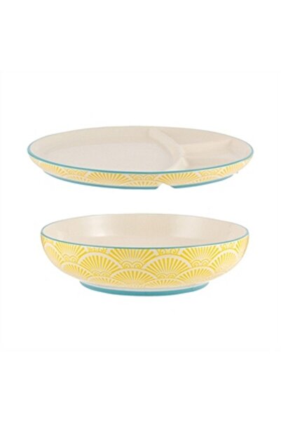Typhoon Set bol si farfurie Typhoon, colectia World Foods, ceramica, galben, ...