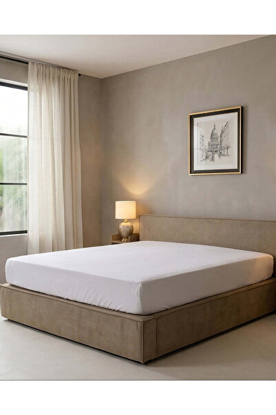 REDTAG White Fitted Sheet (King Size)