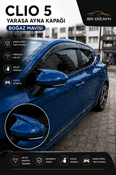 GR-Dizayn RENAULT CLİO 5 2019+ ARACA ÖZEL BOYALI YARASA AYNA KAPAĞI A+ (BOĞAZ...