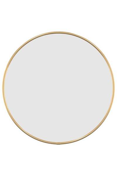 vidaxl Oglindă de perete rotundă, aurie, Ø 40 cm