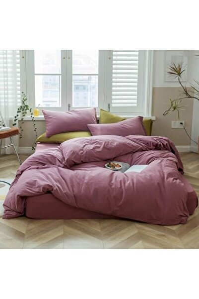Yıldızan Msa Shop Solid Jersey Knit Cotton Duvet Cover King Size Purple Pale ...