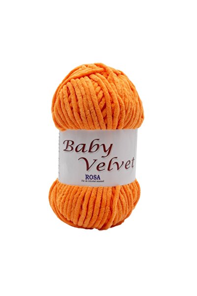 ROSA Pachet fir tricotat catifelat Baby Velvet 166, 5 bobine, micropoliester ...