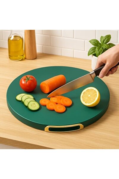 Yıldızan Msa Shop Round Cutting Board with Stand |   Non-Slip and Durable Kit...