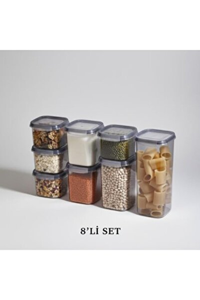 Yıldızan Adn Shop 8-Piece Lockable and Vacuum-Sealed Food Storage Container S...