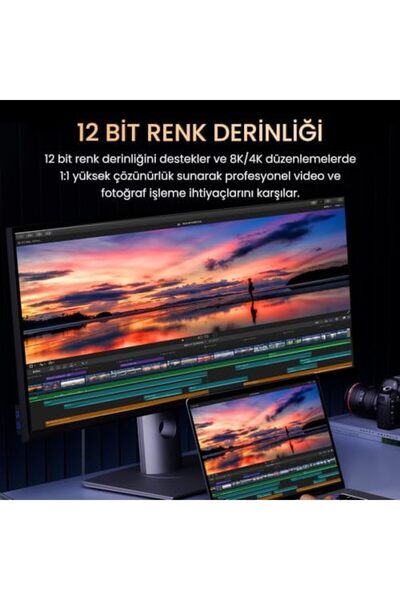 Yıldızan كابل edl من النوع C إلى HDMI بدقة 8K 60Hz و4K 240Hz وHDR و3D وسرعة ن...