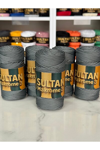 Makrome No3 5’li Paket 064-Koyu Gri 1,5 mm