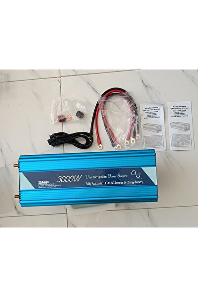 Alpex UPS Inverter, Inverter Batarya Şarj, 3000W Inverter, 12V DC akü gücünü ...