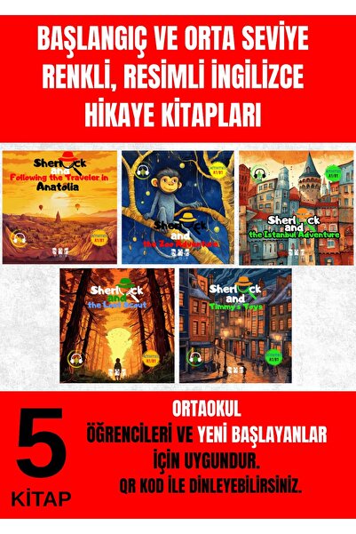 TGR Yayıncılık İngilizce 5. 6. ve 7. Sınıflar için Basit Seviye Hikaye Kitapl...