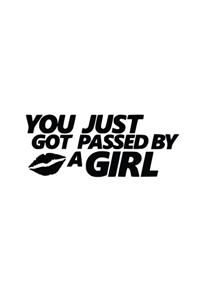 Amo-Stickers Sticker Auto Passed by a Girl 30cm Rosu