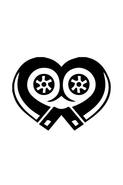 Amo-Stickers Стикер за кола Обичам турбо 30см Бял