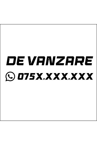 Amo-Stickers Sticker auto DE VANZARE 30cm Alb