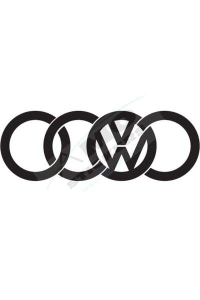 Amo-Stickers Audi Volks 25cm Black
