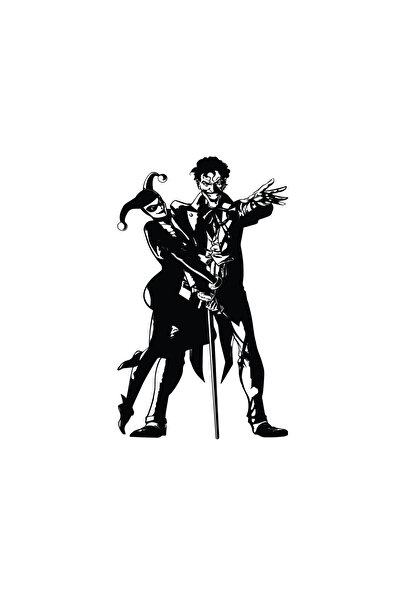 Amo-Stickers Джокър 9 Стикер за кола 30см Сребрист