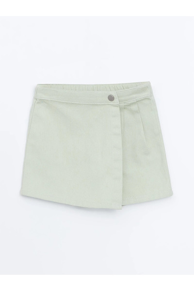LC Waikiki Lcw Kids Green Elastic Waist Basic Girls' Shorts Skirt