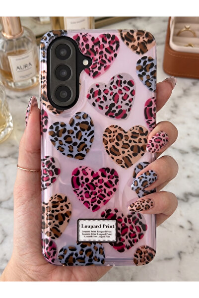 Rivor Samsung Galaxy S25 FE Uyumlu Kılıf Kamera Çıkıntılı Çok Renkli Leopar D...