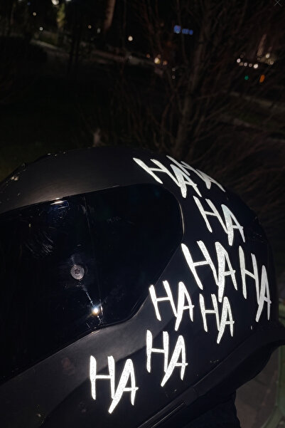 Banxtre Decorative Reflective Hahaha Sticker for Motor-Car-Helmet 15Cmx30Cm (...