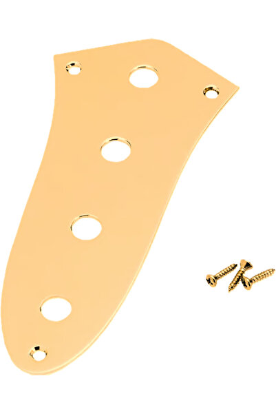 FENDER 0992057100 Jazz Bass Control Plate 4-Hole Chrome Guitar Replacement Pa...