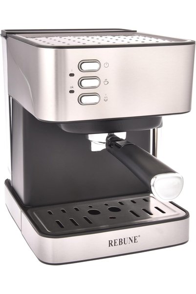 Generic ماكينة صنع القهوة الإسبريسو RE-6-020 بقوة 850 واط وضغط 15 بار، سعة 1....